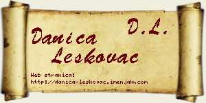 Danica Leskovac vizit kartica